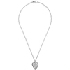 GUCCI SILVER ENGRAVED HEART NECKLACE
