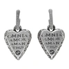 GUCCI SILVER ENGRAVED HEART EARRINGS