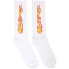 PALM ANGELS PALM ANGELS WHITE FLAMES SOCKS