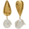 ALIGHIERI ALIGHIERI GOLD PEARL THE FEAR AND THE DESIRE EARRINGS