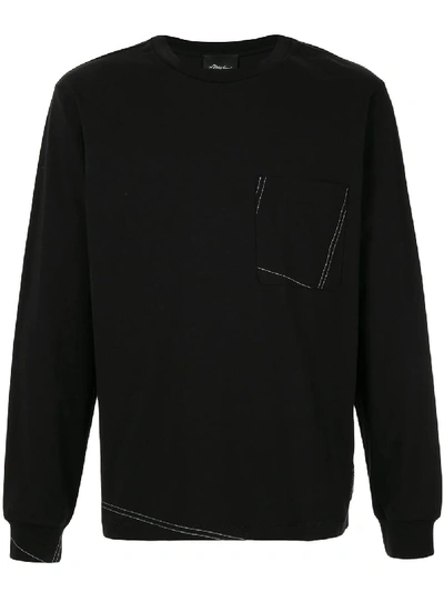 3.1 Phillip Lim / フィリップ リム Ls Tshirt W Contrast Stitching In Black