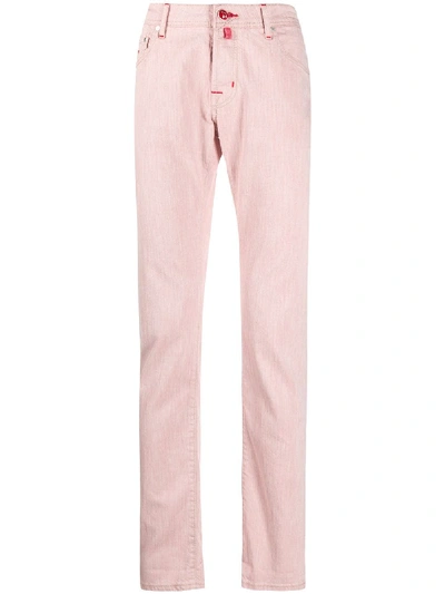 Jacob Cohen Straight-leg Trousers In Red