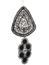 Stella Mccartney Lvr Sustainable Cotton Thread Earrings In Black