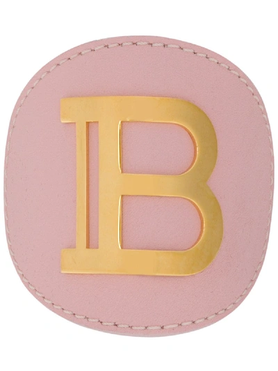 Balmain Logo-plaque Hair Clip In Pink