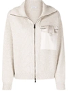 BRUNELLO CUCINELLI RIBBED ZIP-UP HOODIE