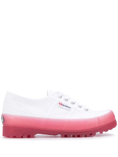Superga Contrast-sole Lace-up Trainers In White