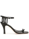 Christopher Esber Valetta Leather Sandals   In Black