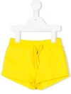 Dsquared2 Logo-patch Drawstring Shorts In Yellow