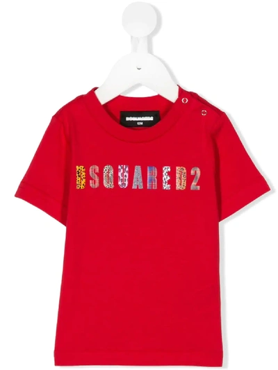 Dsquared2 Babies' Logo-print T-shirt In Red