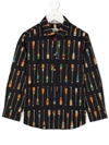 Paul Smith Junior Graphic Print Shirt In Blue
