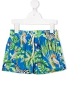 Mc2 Saint Barth Animal-print Swim Shorts In Blue
