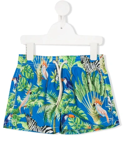 MC2 SAINT BARTH JUNGLE-PRINT SWIM SHORTS