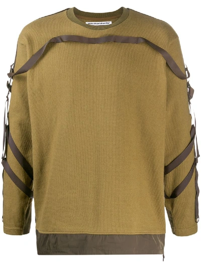 White Mountaineering Taped Sweatshirt In Green