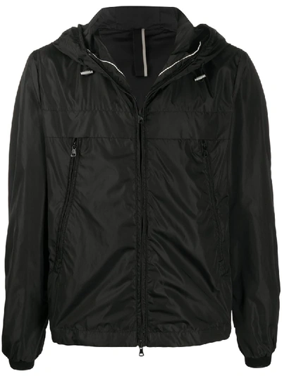 Low Brand Hooded Lightweight Jacket In Black