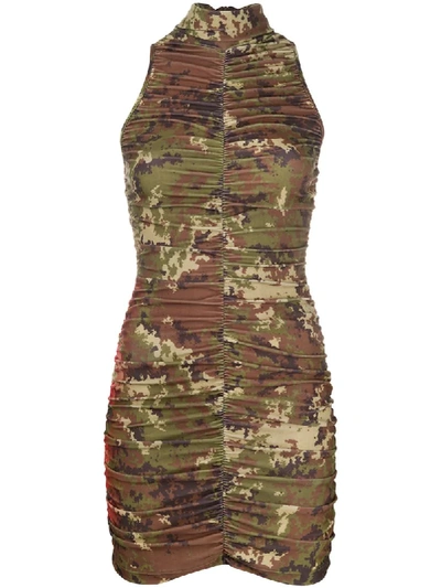 Gcds Kleid Mit Camouflage-print In Green