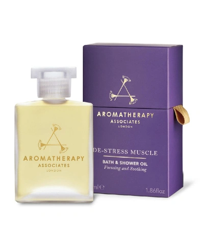 Aromatherapy Associates De-stress Muscle Bath & Shower Oil (55ml) In White