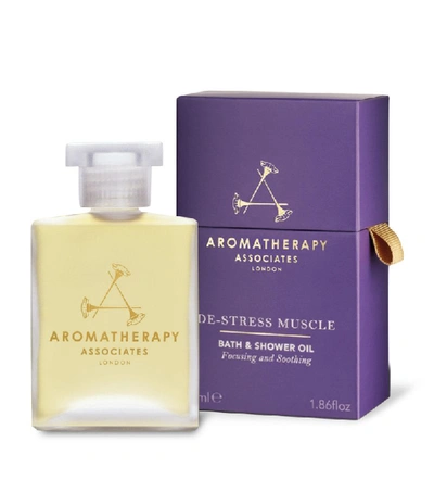 Aromatherapy Associates De-stress Muscle Bath And Shower Oil 55ml In White