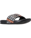 Nike Men's Benassi Just Do It Print Slide Sandals From Finish Line In Black