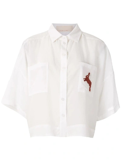Le Soleil D'ete Yeda Embroidered Shirt In White