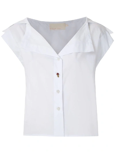 Le Soleil D'ete Ully Embroidered Shirt In White