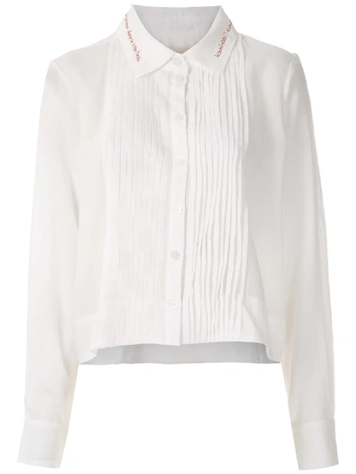 Le Soleil D'ete Lilian Embroidered Shirt In White