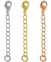 ESSENTIALS AND NOW THIS 3-PC. SET CHAIN EXTENDERS IN SILVER, GOLD, & ROSE-GOLD PLATE