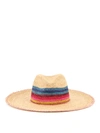 PAUL SMITH STRAW HAT WITH MULTICOLOUR STRIPES