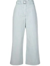 PROENZA SCHOULER WHITE LABEL BELTED CROPPED TROUSERS