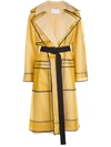 PROENZA SCHOULER WHITE LABEL LAYERED BELTED RAINCOAT