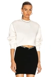 ALEXANDER WANG T FOUNDATION TERRY CREWNECK SWEATSHIRT,TBBY-WK100