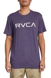 Rvca Logo T-shirt In Purple