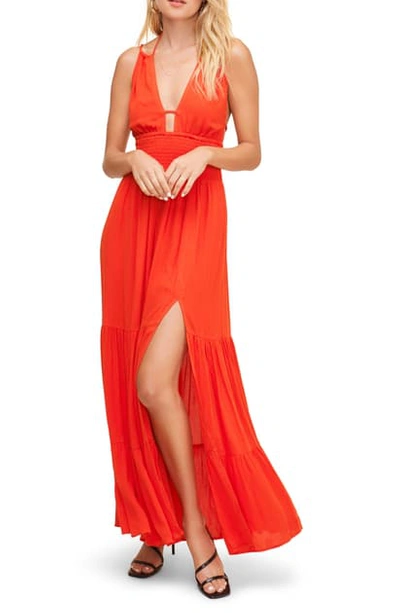 Astr Ooh Lala Maxi Dress In Red