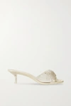 Cult Gaia Uma Crystal-embellished Pvc Mules In Clear