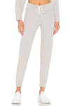 Varley Alice Knitted Cotton Sweatpants In Grey