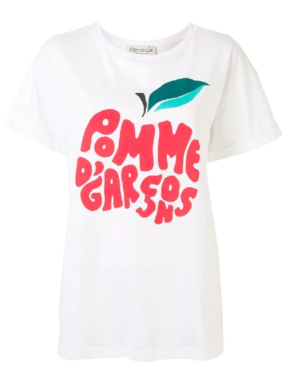 Etre Cecile Pomme D'garcons Oversize T-shirt In White