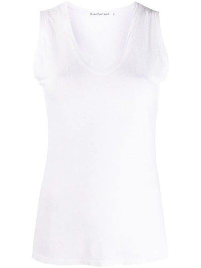 Transit V-neck Tank Top In White