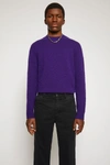 Acne Studios Pilled Wool Blend Sweater Deep Purple