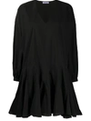 Anine Bing Peyton Flared Dress In Black