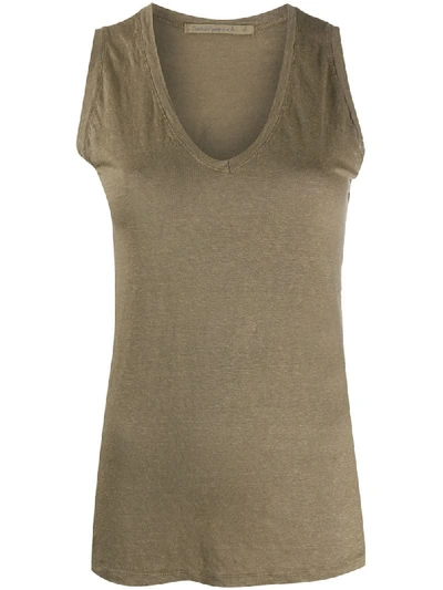 Transit V-neck Tank Top In Brown