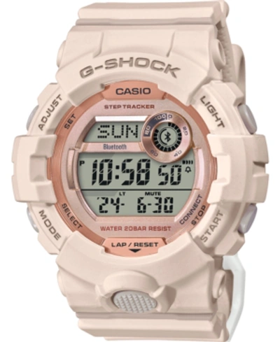 G-shock Women's Digital Power Trainer Blush Resin Strap Watch 45.2mm In Blush And Rose Gold