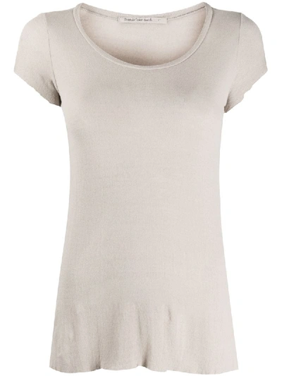 Transit Round Neck Lightweight T-shirt In Neutrals