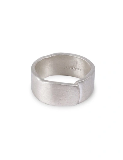 Ali Grace Jewelry Wide Plain Sterling Silver Overlap Ring