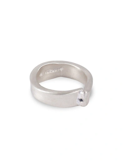 Ali Grace Jewelry Black Diamond & Sterling Silver Overlap Ring