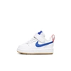 Nike Court Borough Low 2 Baby/toddler Shoe (white) In White,university Red,gum Light Brown,pacific Blue