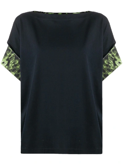 Marni Camouflage Detail T-shirt In Blue