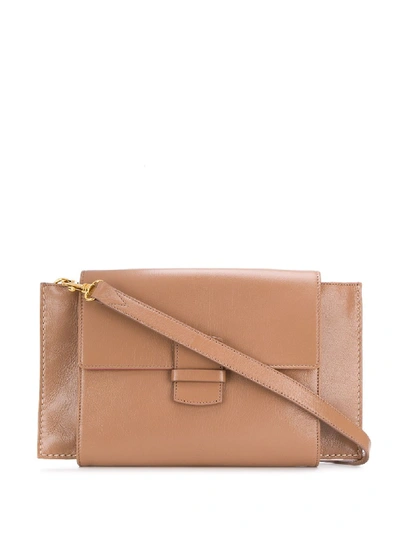 Marni Cigar Juliette Shoulder Bag And Clutch In Neutrals