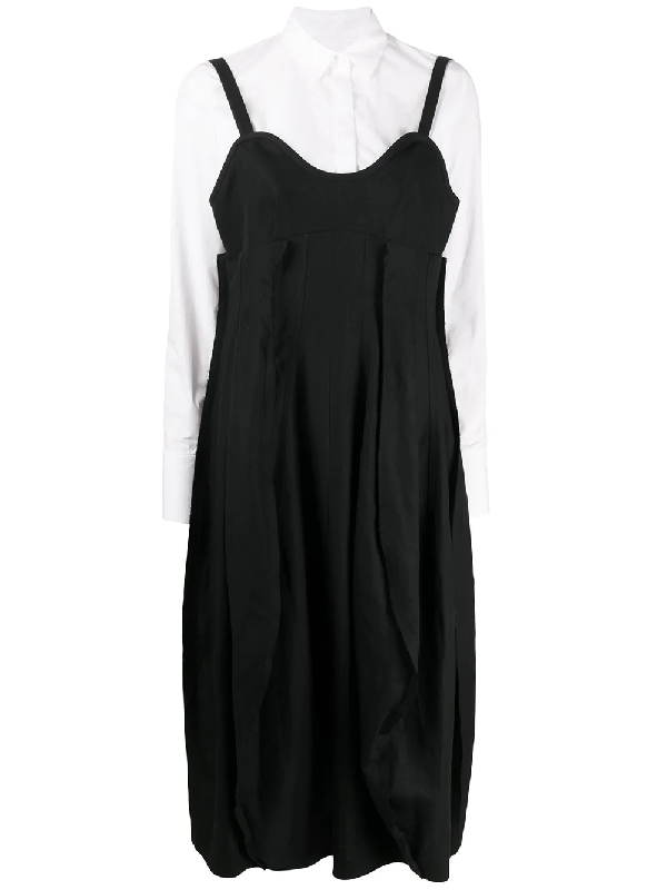black mid length dress