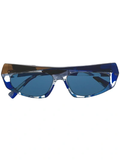 Alain Mikli Pose Rectangle Sunglasses In Blau
