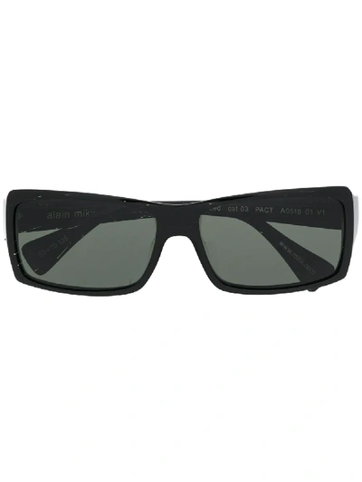 Alain Mikli Pact Rectangle Sunglasses In Schwarz