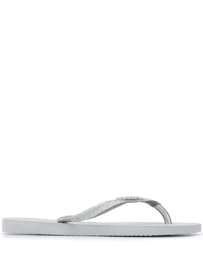 Havaianas 金葱鞋带人字拖 In Grey